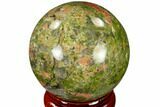 Polished Unakite Sphere - Canada #116126-1